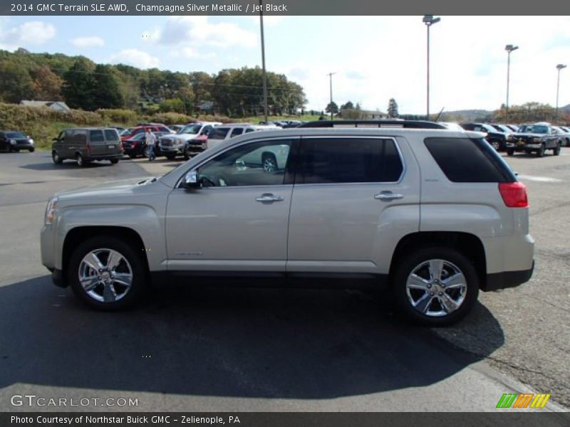 Champagne Silver Metallic / Jet Black 2014 GMC Terrain SLE AWD