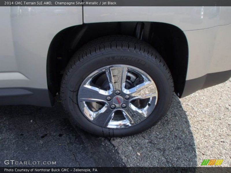 Champagne Silver Metallic / Jet Black 2014 GMC Terrain SLE AWD