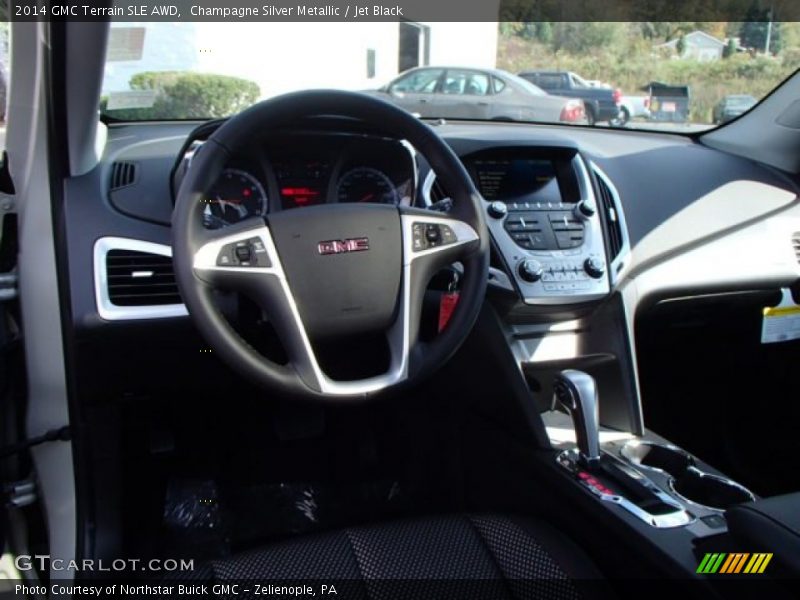 Champagne Silver Metallic / Jet Black 2014 GMC Terrain SLE AWD