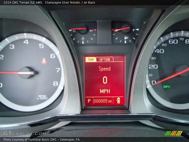 Champagne Silver Metallic / Jet Black 2014 GMC Terrain SLE AWD