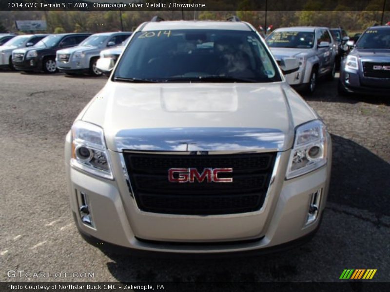 Champagne Silver Metallic / Brownstone 2014 GMC Terrain SLT AWD