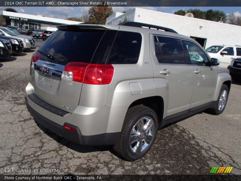 Champagne Silver Metallic / Brownstone 2014 GMC Terrain SLT AWD