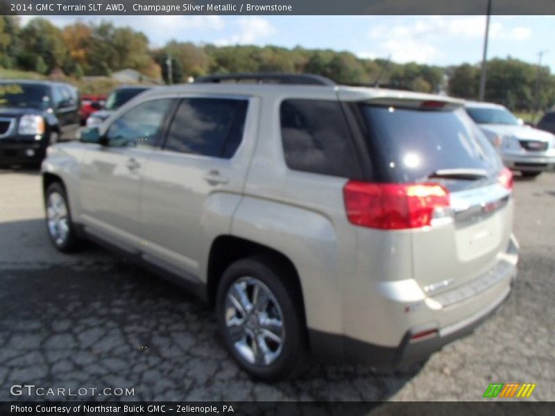 Champagne Silver Metallic / Brownstone 2014 GMC Terrain SLT AWD