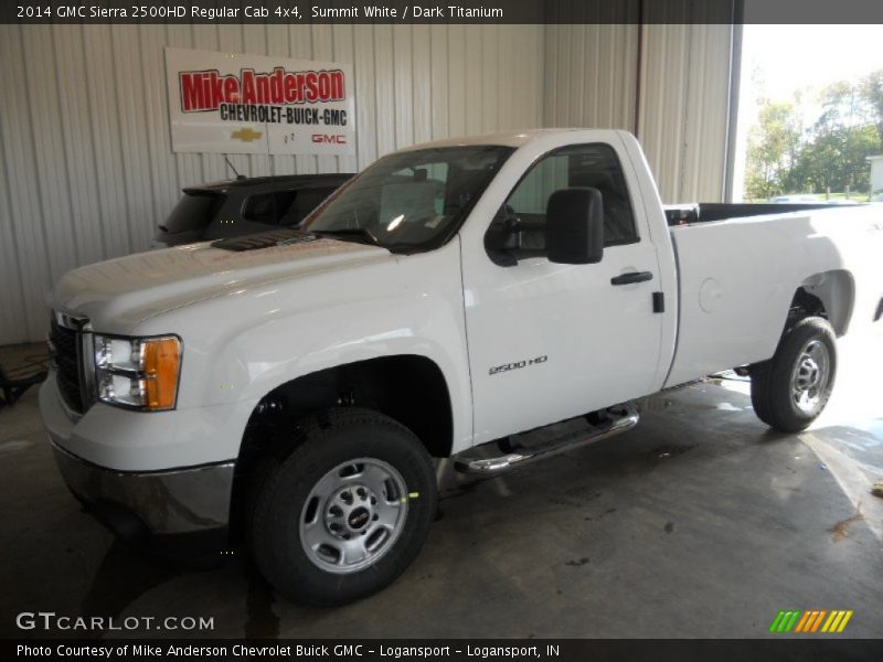 Summit White / Dark Titanium 2014 GMC Sierra 2500HD Regular Cab 4x4