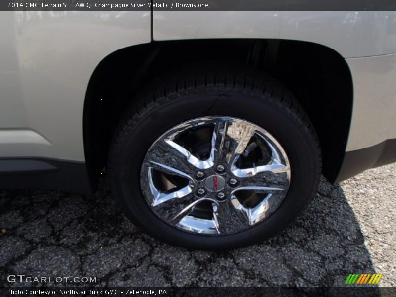 Champagne Silver Metallic / Brownstone 2014 GMC Terrain SLT AWD