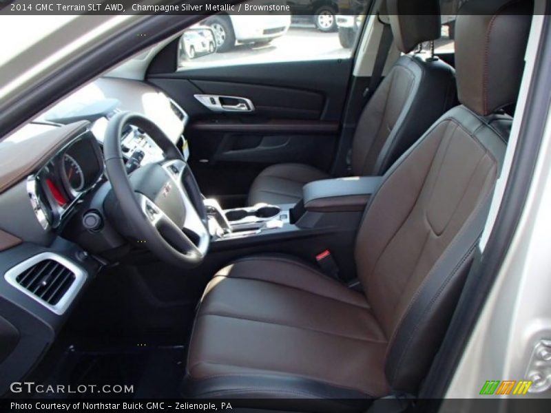 Champagne Silver Metallic / Brownstone 2014 GMC Terrain SLT AWD