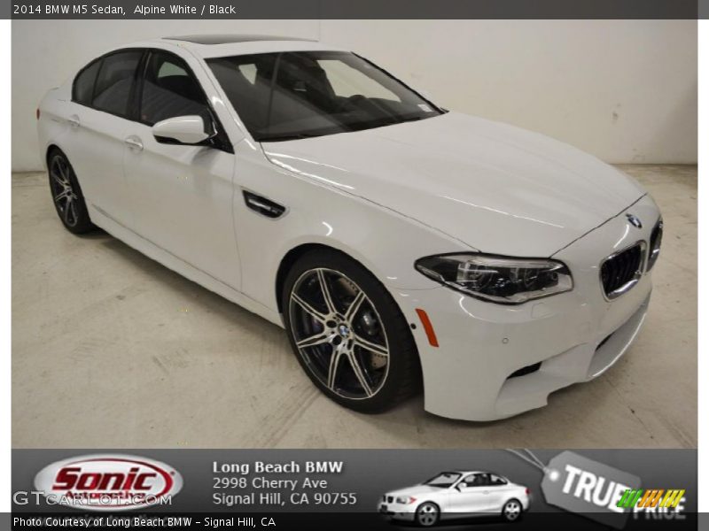 Alpine White / Black 2014 BMW M5 Sedan