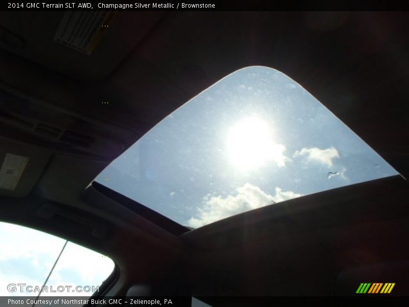 Champagne Silver Metallic / Brownstone 2014 GMC Terrain SLT AWD