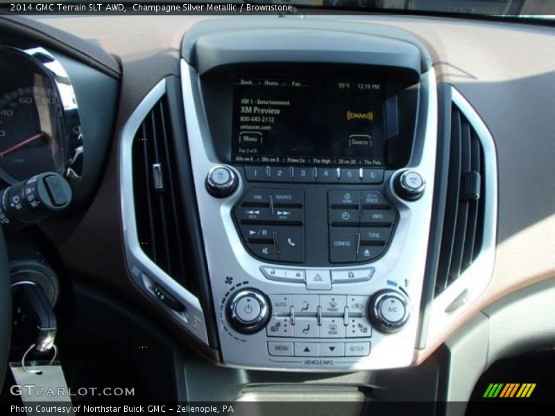 Champagne Silver Metallic / Brownstone 2014 GMC Terrain SLT AWD