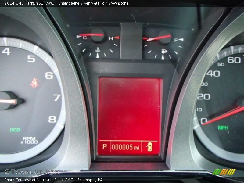 Champagne Silver Metallic / Brownstone 2014 GMC Terrain SLT AWD