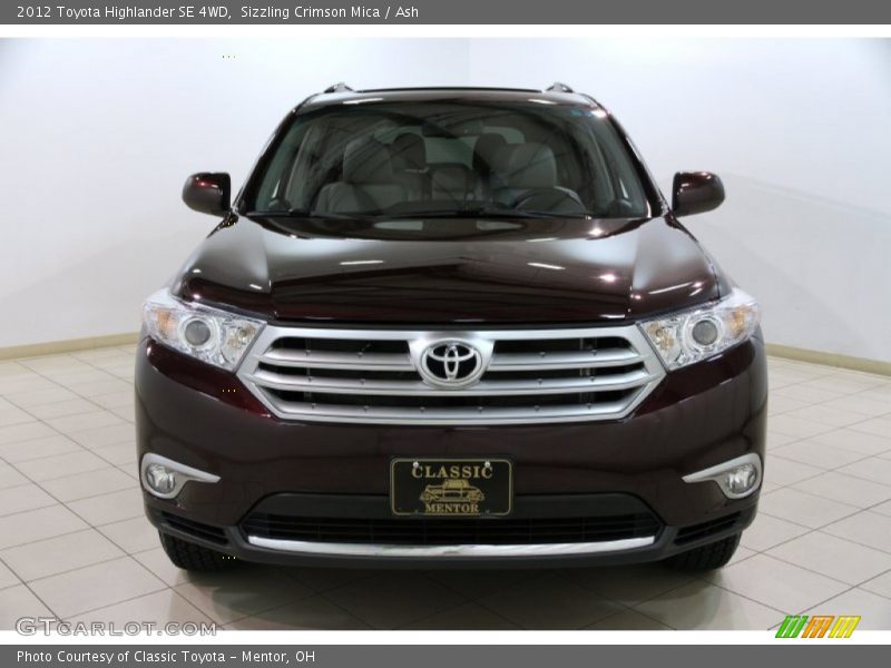 Sizzling Crimson Mica / Ash 2012 Toyota Highlander SE 4WD