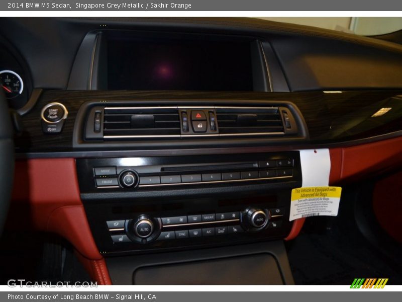Singapore Grey Metallic / Sakhir Orange 2014 BMW M5 Sedan