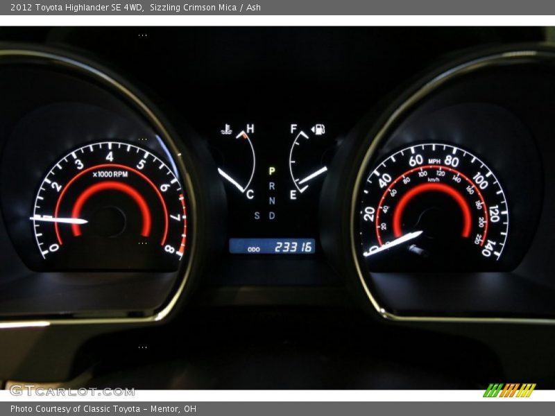 Sizzling Crimson Mica / Ash 2012 Toyota Highlander SE 4WD