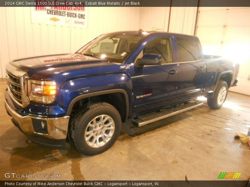 Cobalt Blue Metallic / Jet Black 2014 GMC Sierra 1500 SLE Crew Cab 4x4