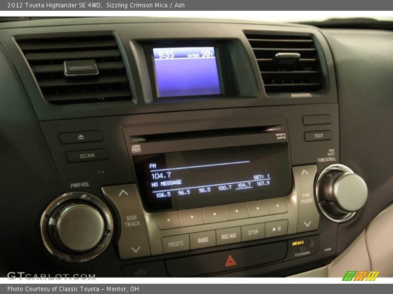 Sizzling Crimson Mica / Ash 2012 Toyota Highlander SE 4WD