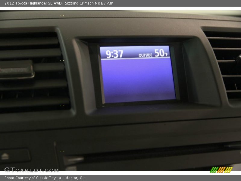 Sizzling Crimson Mica / Ash 2012 Toyota Highlander SE 4WD