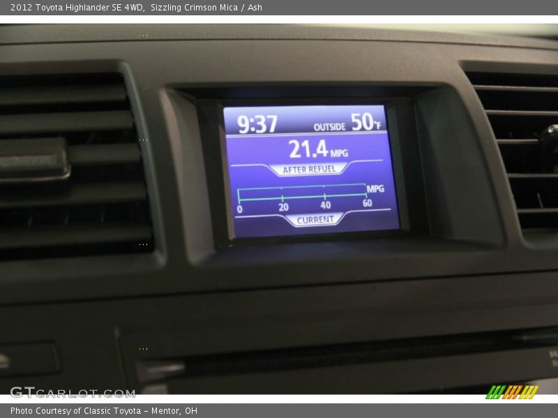 Sizzling Crimson Mica / Ash 2012 Toyota Highlander SE 4WD