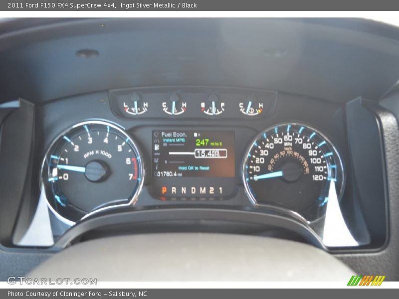 Ingot Silver Metallic / Black 2011 Ford F150 FX4 SuperCrew 4x4