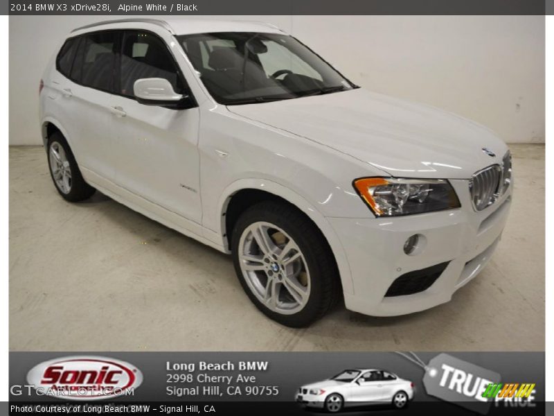 Alpine White / Black 2014 BMW X3 xDrive28i