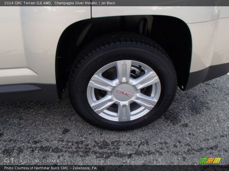 Champagne Silver Metallic / Jet Black 2014 GMC Terrain SLE AWD