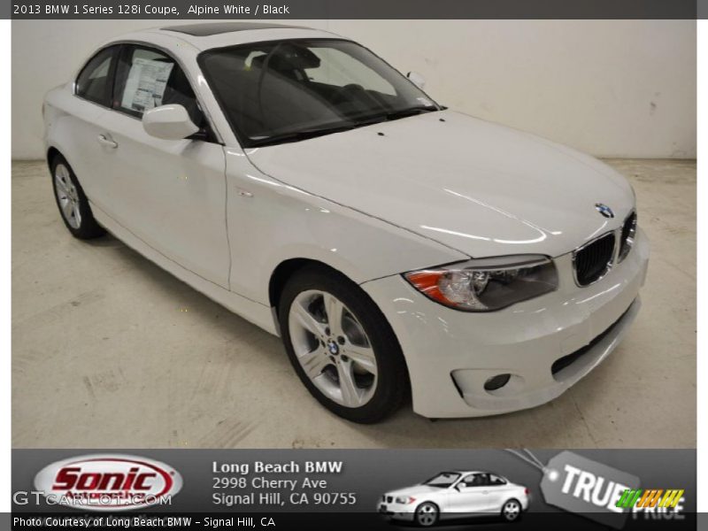 Alpine White / Black 2013 BMW 1 Series 128i Coupe