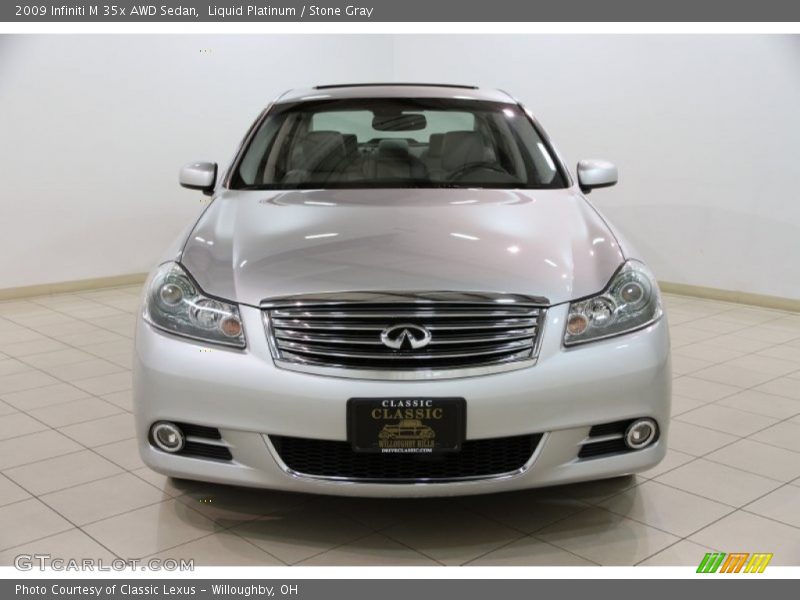 Liquid Platinum / Stone Gray 2009 Infiniti M 35x AWD Sedan