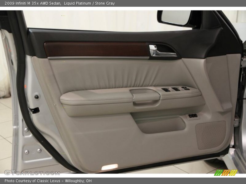Liquid Platinum / Stone Gray 2009 Infiniti M 35x AWD Sedan