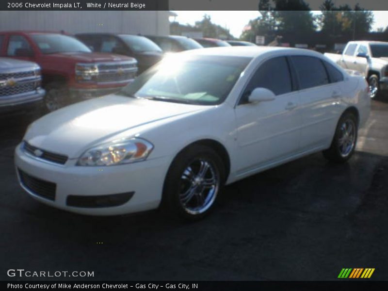 White / Neutral Beige 2006 Chevrolet Impala LT