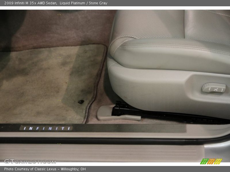 Liquid Platinum / Stone Gray 2009 Infiniti M 35x AWD Sedan