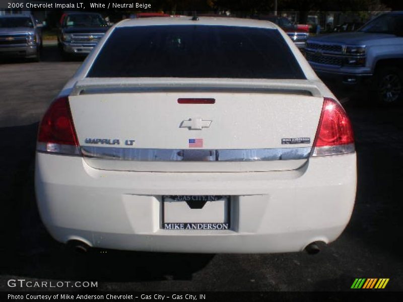 White / Neutral Beige 2006 Chevrolet Impala LT