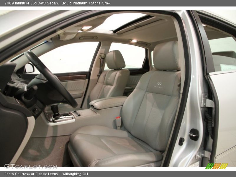 Liquid Platinum / Stone Gray 2009 Infiniti M 35x AWD Sedan