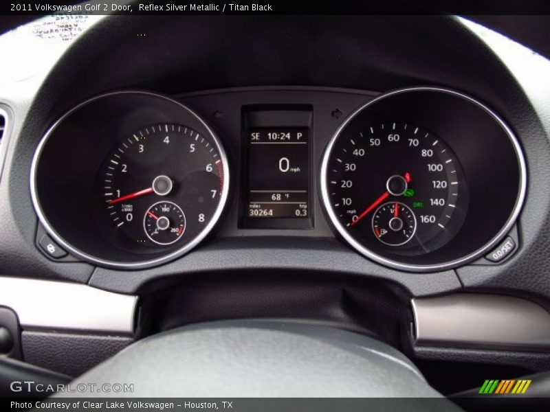 Reflex Silver Metallic / Titan Black 2011 Volkswagen Golf 2 Door