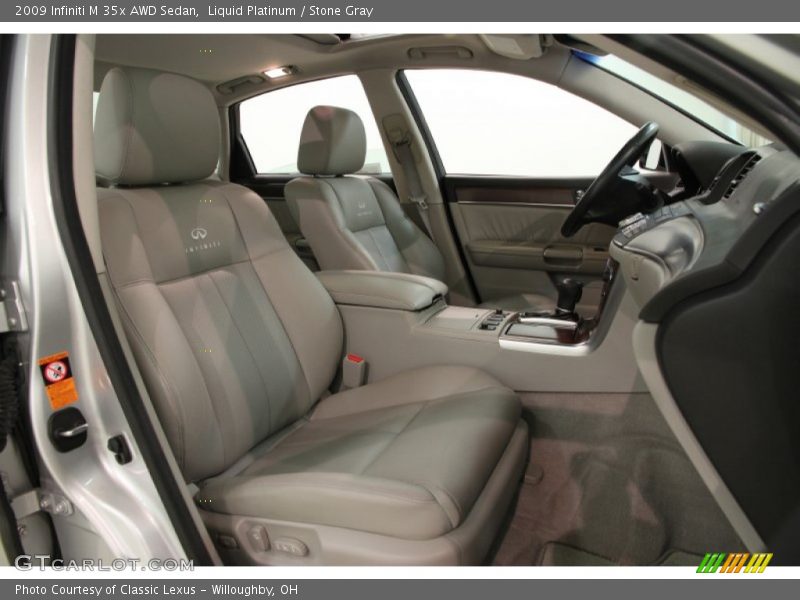 Liquid Platinum / Stone Gray 2009 Infiniti M 35x AWD Sedan