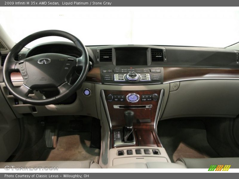 Liquid Platinum / Stone Gray 2009 Infiniti M 35x AWD Sedan