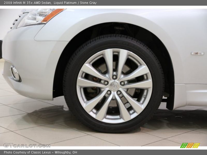 Liquid Platinum / Stone Gray 2009 Infiniti M 35x AWD Sedan