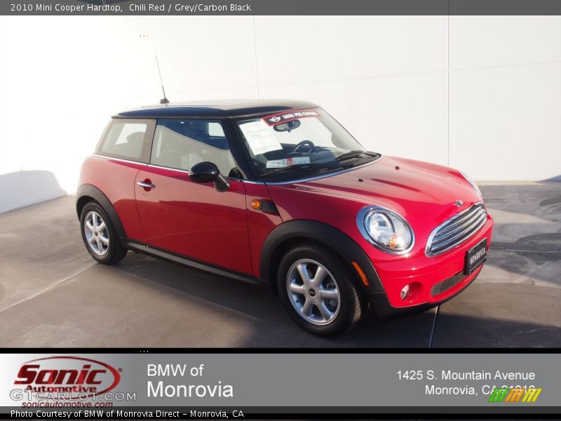 Chili Red / Grey/Carbon Black 2010 Mini Cooper Hardtop