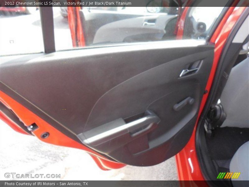 Victory Red / Jet Black/Dark Titanium 2012 Chevrolet Sonic LS Sedan