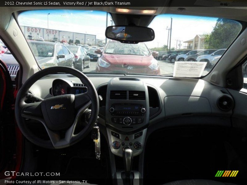 Victory Red / Jet Black/Dark Titanium 2012 Chevrolet Sonic LS Sedan