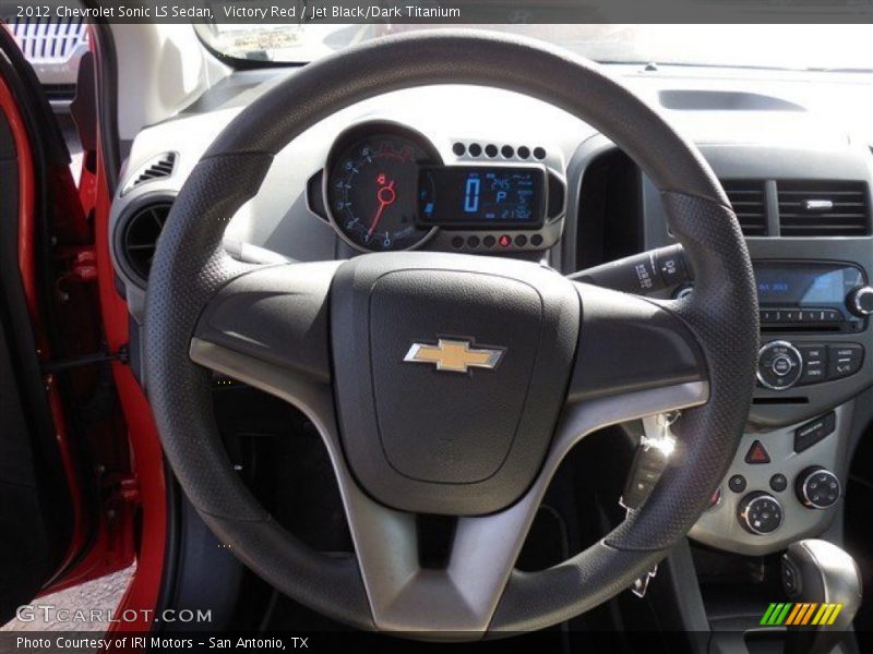 Victory Red / Jet Black/Dark Titanium 2012 Chevrolet Sonic LS Sedan