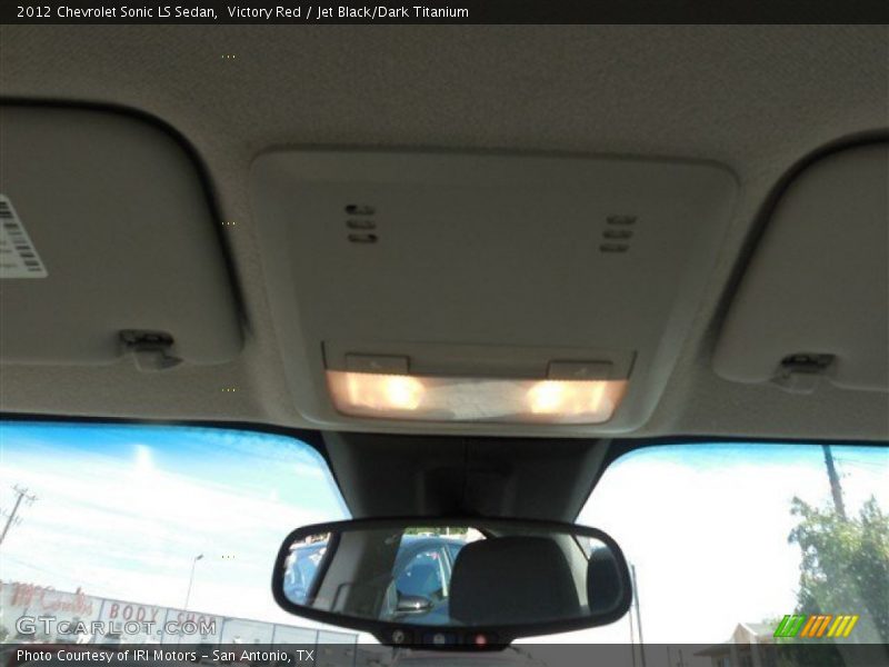 Victory Red / Jet Black/Dark Titanium 2012 Chevrolet Sonic LS Sedan