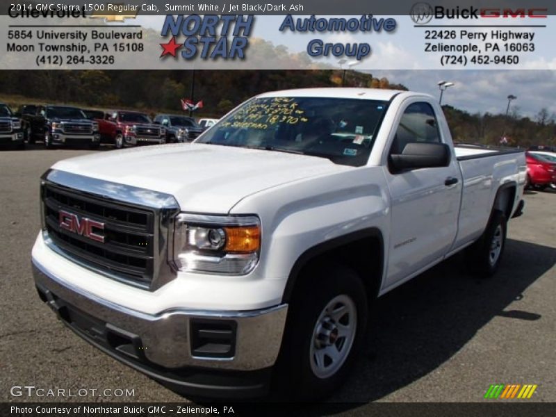 Summit White / Jet Black/Dark Ash 2014 GMC Sierra 1500 Regular Cab