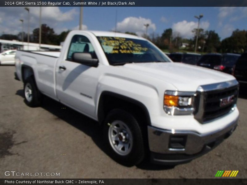 Summit White / Jet Black/Dark Ash 2014 GMC Sierra 1500 Regular Cab