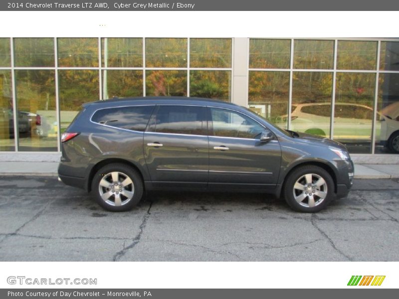 Cyber Grey Metallic / Ebony 2014 Chevrolet Traverse LTZ AWD