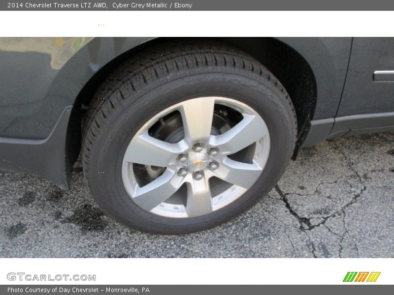 Cyber Grey Metallic / Ebony 2014 Chevrolet Traverse LTZ AWD