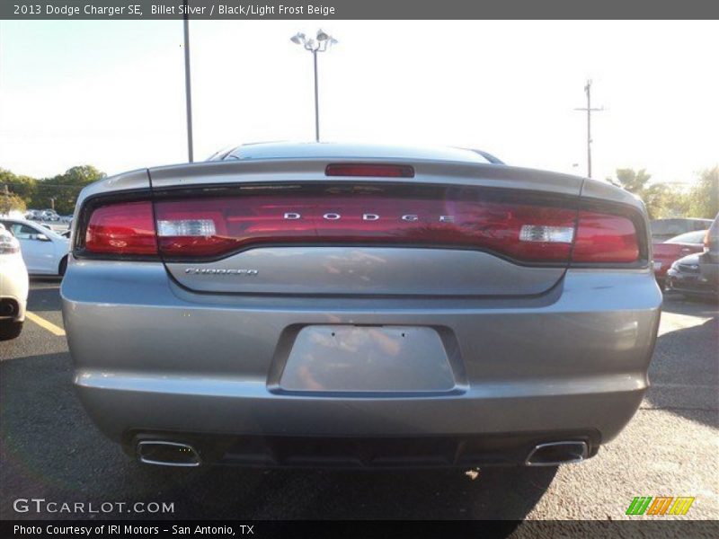 Billet Silver / Black/Light Frost Beige 2013 Dodge Charger SE