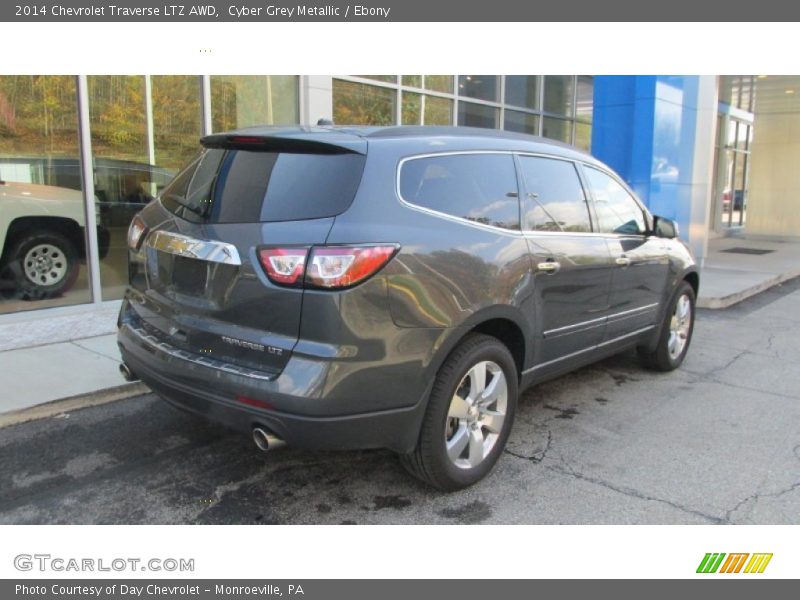 Cyber Grey Metallic / Ebony 2014 Chevrolet Traverse LTZ AWD