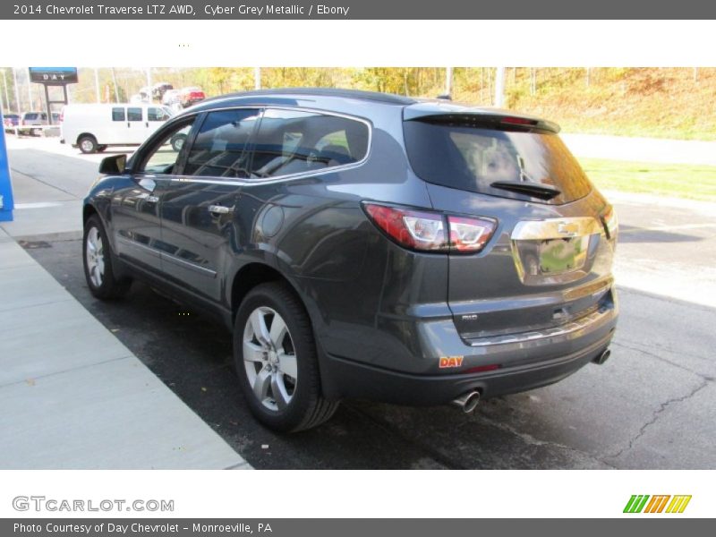 Cyber Grey Metallic / Ebony 2014 Chevrolet Traverse LTZ AWD