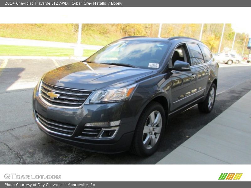 Cyber Grey Metallic / Ebony 2014 Chevrolet Traverse LTZ AWD