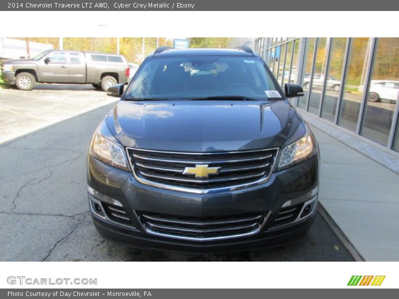 Cyber Grey Metallic / Ebony 2014 Chevrolet Traverse LTZ AWD