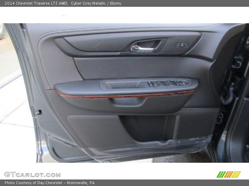 Cyber Grey Metallic / Ebony 2014 Chevrolet Traverse LTZ AWD